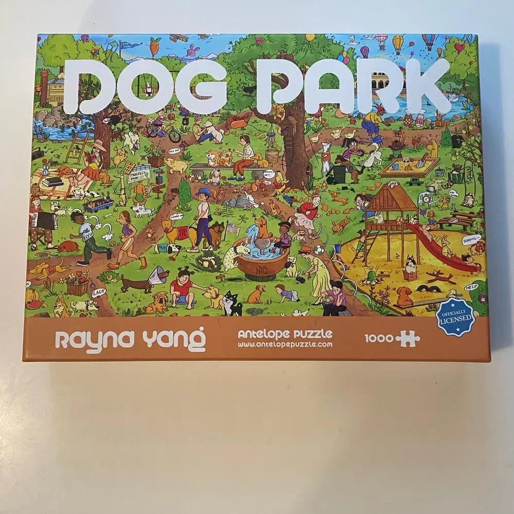 Dog Park Rayna Yang 1000 Pc‎ Jigsaw Puzzle UNUSED